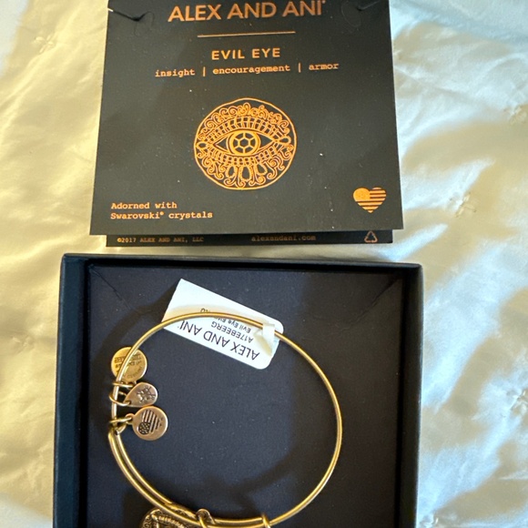 Evil Eye + Sodalite Charm Bangle - Picture 1 of 4